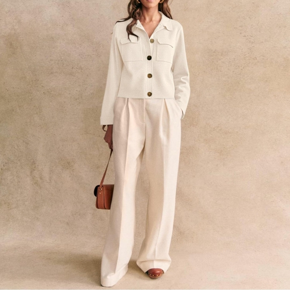 Cream Button-Up Cardigan - Picture 7 of 7